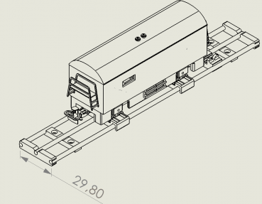 Vitrinen-Rollenstand H0